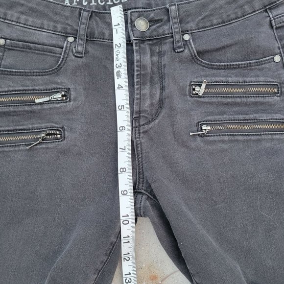 Articles of Society Motto Ebony Skinny Black Denim Jeans Mya 4 Zip Womans 27 - Picture 8 of 8
